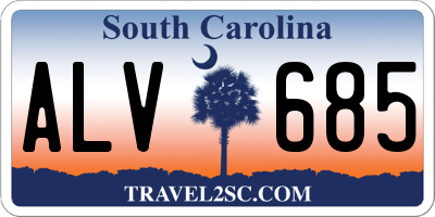 SC license plate ALV685