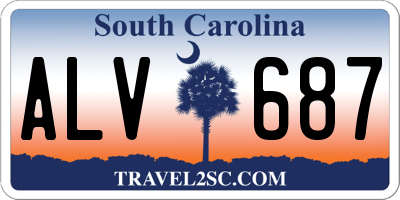 SC license plate ALV687