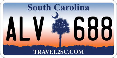 SC license plate ALV688