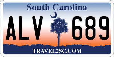 SC license plate ALV689