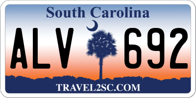 SC license plate ALV692