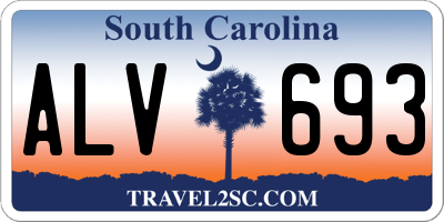 SC license plate ALV693