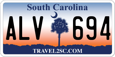 SC license plate ALV694