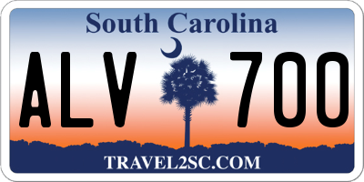 SC license plate ALV700