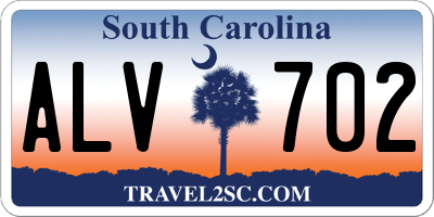SC license plate ALV702