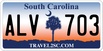 SC license plate ALV703