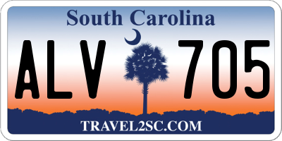 SC license plate ALV705