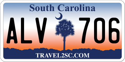 SC license plate ALV706