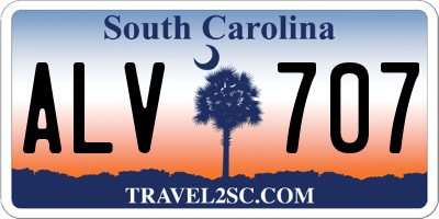 SC license plate ALV707