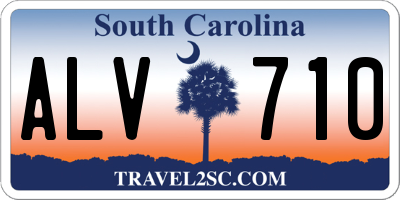 SC license plate ALV710