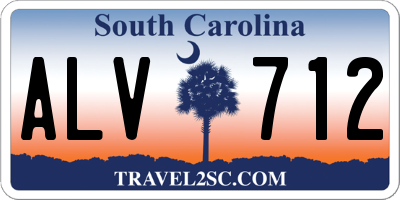 SC license plate ALV712