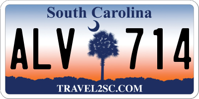 SC license plate ALV714