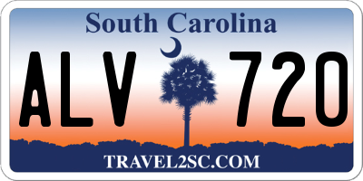SC license plate ALV720
