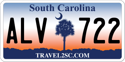 SC license plate ALV722