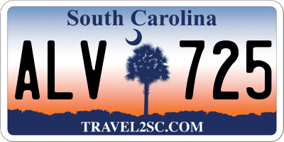SC license plate ALV725