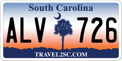 SC license plate ALV726
