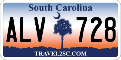 SC license plate ALV728