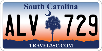 SC license plate ALV729