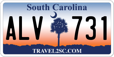 SC license plate ALV731