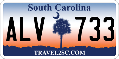 SC license plate ALV733
