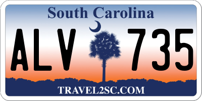 SC license plate ALV735