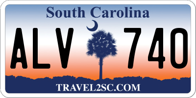 SC license plate ALV740
