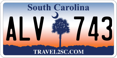 SC license plate ALV743