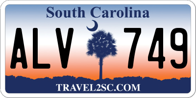 SC license plate ALV749