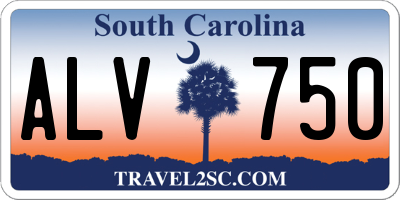 SC license plate ALV750