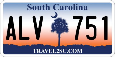 SC license plate ALV751