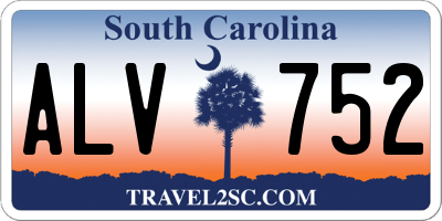 SC license plate ALV752