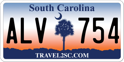 SC license plate ALV754