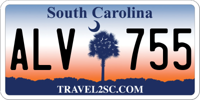 SC license plate ALV755
