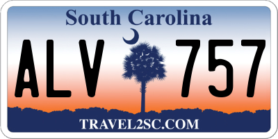 SC license plate ALV757