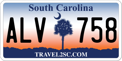 SC license plate ALV758