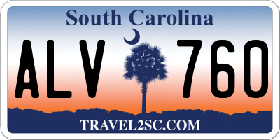 SC license plate ALV760