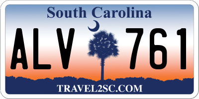 SC license plate ALV761