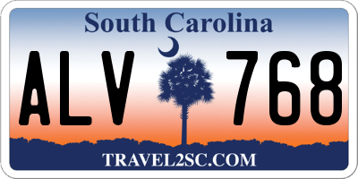 SC license plate ALV768
