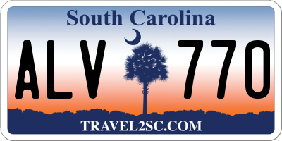 SC license plate ALV770
