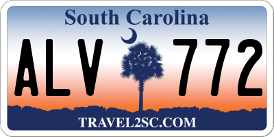 SC license plate ALV772