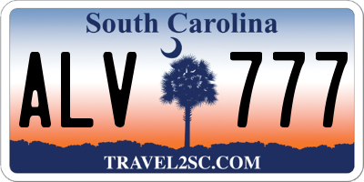 SC license plate ALV777