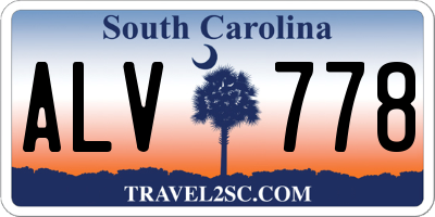 SC license plate ALV778