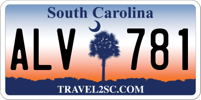 SC license plate ALV781
