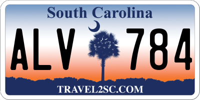 SC license plate ALV784