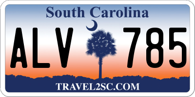 SC license plate ALV785