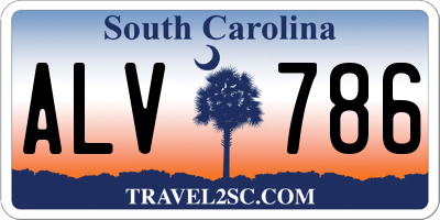 SC license plate ALV786