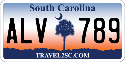 SC license plate ALV789