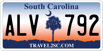 SC license plate ALV792