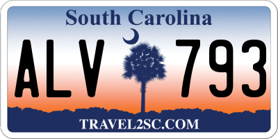 SC license plate ALV793