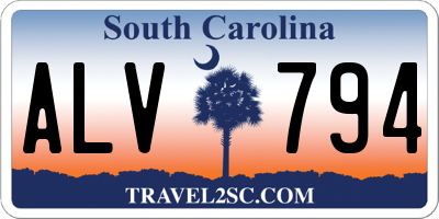 SC license plate ALV794